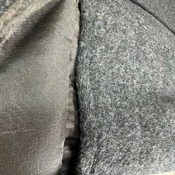 Vintage Hyde Park Clothes Alpaca Blend Wool Overcoat Gray 43L USA Union Made - Picture 6 of 9